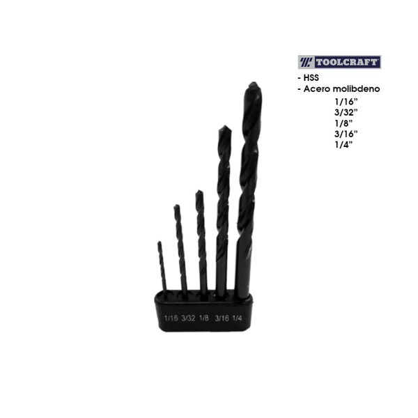 BROCAS HSS PARA METAL 5 PCS TOOLCRAFT