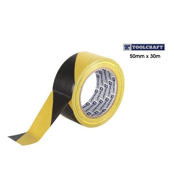 CINTA AUTOADHERIBLE AMARILLO NEGRO 30M TOOLCRAFT