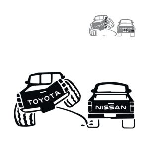 CALCOMANIA PICKUP TOYO-NISS NEGRO - Imagen 1